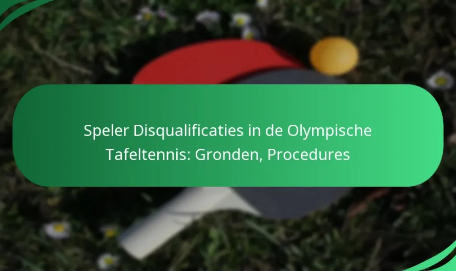 Speler Disqualificaties in de Olympische Tafeltennis: Gronden, Procedures