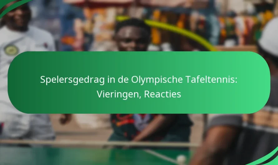 Spelersgedrag in de Olympische Tafeltennis: Vieringen, Reacties