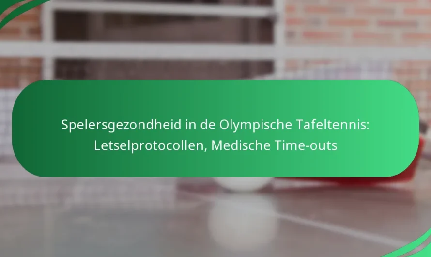 Spelersgezondheid in de Olympische Tafeltennis: Letselprotocollen, Medische Time-outs