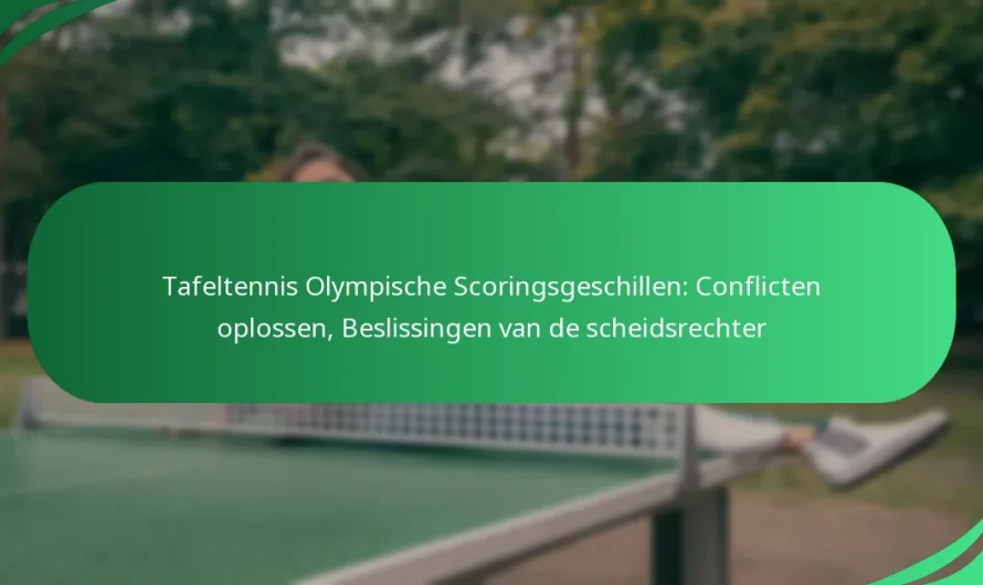 Tafeltennis Olympische Scoringsgeschillen: Conflicten oplossen, Beslissingen van de scheidsrechter