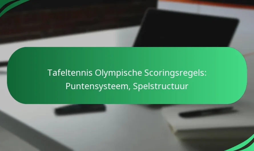 Tafeltennis Olympische Scoringsregels: Puntensysteem, Spelstructuur