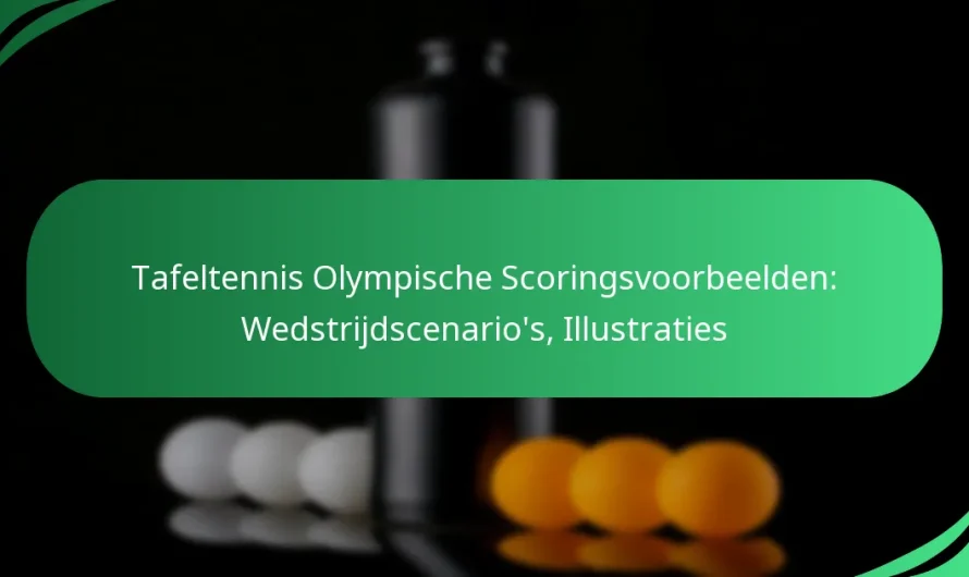 Tafeltennis Olympische Scoringsvoorbeelden: Wedstrijdscenario’s, Illustraties