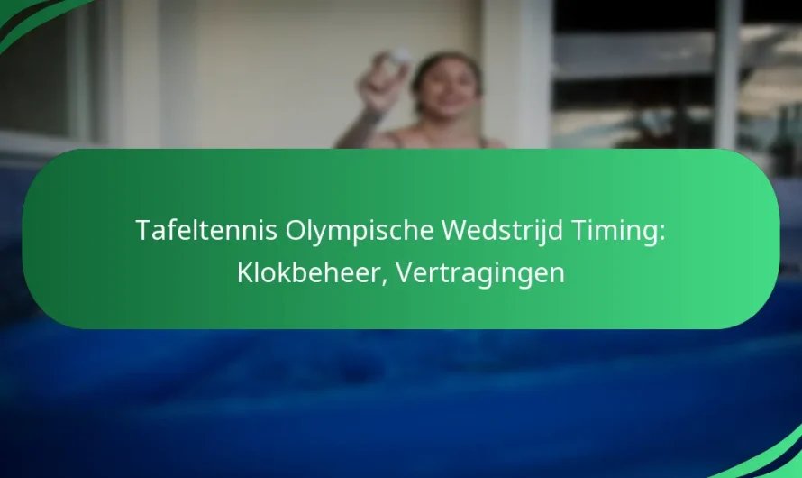 Tafeltennis Olympische Wedstrijd Timing: Klokbeheer, Vertragingen
