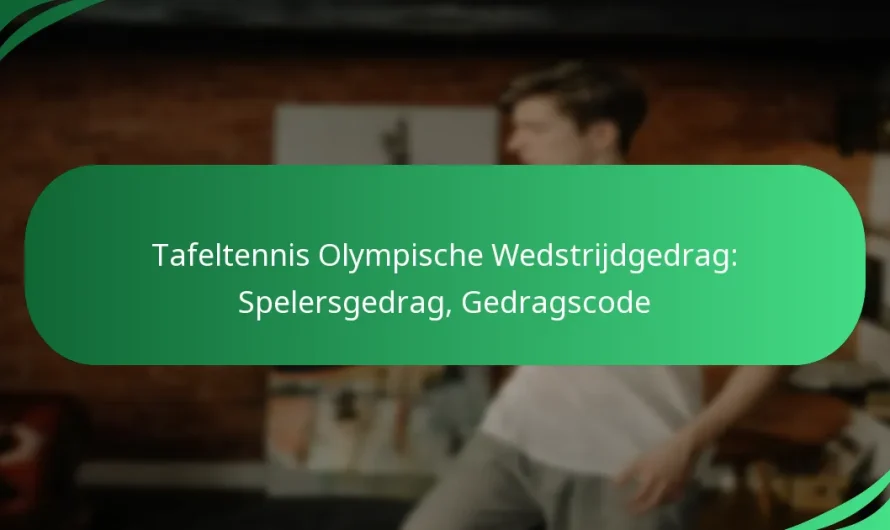 Tafeltennis Olympische Wedstrijdgedrag: Spelersgedrag, Gedragscode